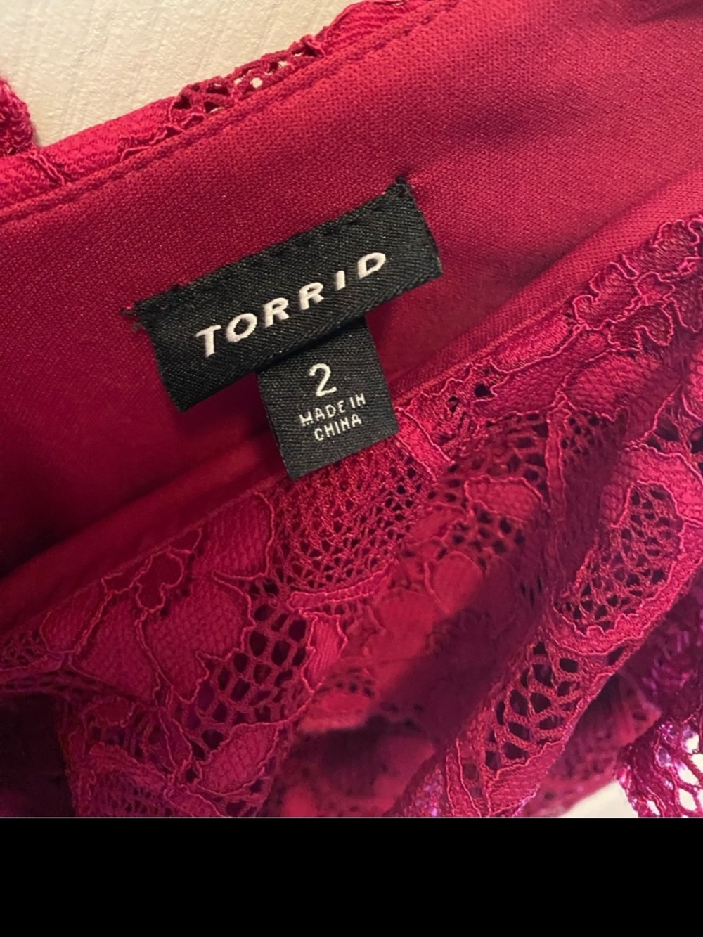torrid Deep Pink Lace Sleeveless Dress - Picture 4 of 4